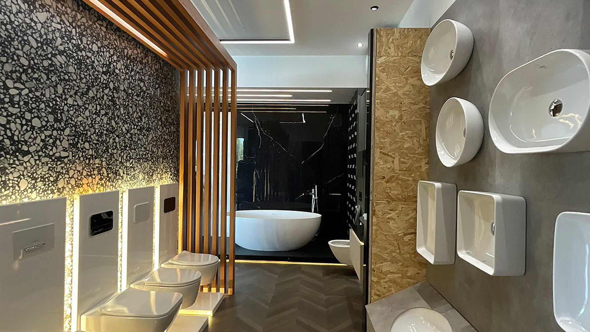 Interior view of Bathline Showroom – KK Interior Design