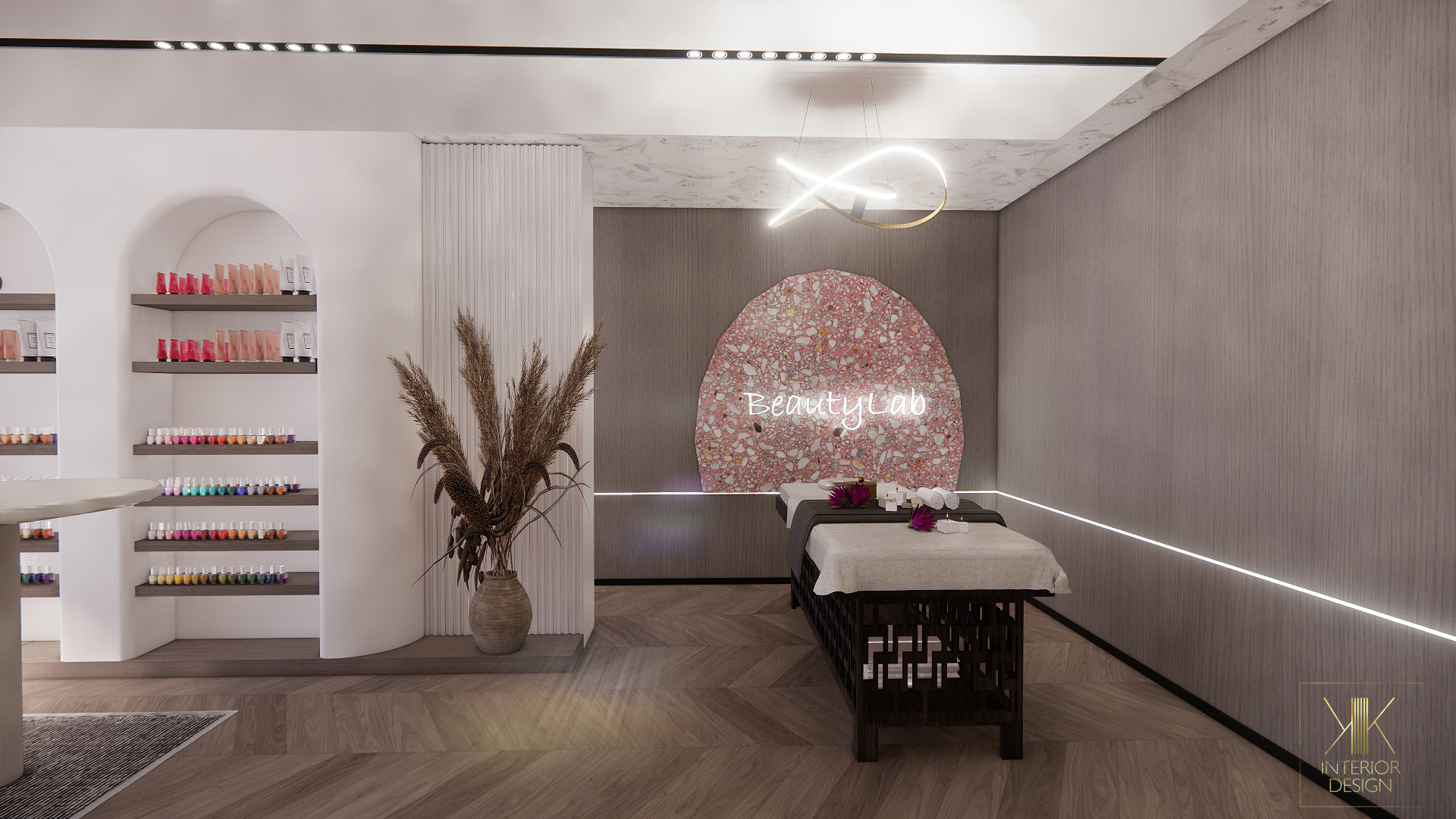 Interior view of Beauty Lab – KK Interior Design